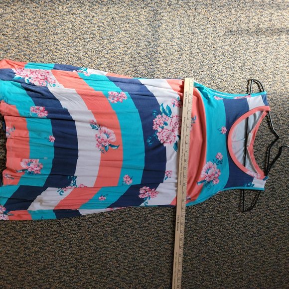 Viamor Striped Floral Dress Size Large - Picture 10 of 10